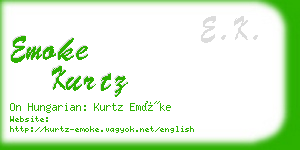 emoke kurtz business card